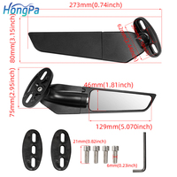 Rétroviseurs de moto modifiés, aile de vent réglable, rétroviseur rotatif latéral pour Kawasaki ZX6R ZX636 ZX7R ZX9R ZX10R modifié