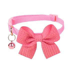 Collar de perro ajustable, bonito y sencillo, con cintas de lazo de gofre, accesorio de aseo de Yorkshire Terrier, collar de poliéster para cachorros y gatitos - Product Image 5