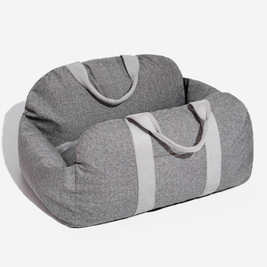 Portable petit siège de voiture pour animaux de compagnie siège d'appoint pour animaux de compagnie lit pour chien voyage sécurité transporteur de voiture avec poche latérale de rangement amovible lavable - Product Image 5