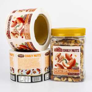 Etiqueta para Frutos Secos Nut LOGO Daily Nuts, 400g, Rectangular, de Vinilo, Impermeable, Resistente al Calor, Ecológica, Reutilizable, Autoadhesiva, para Envasado de Alimentos - Product Image 6