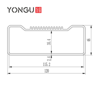 Yonggu J36 120*46MM Circuit imprimé boîtier en métal PCB Instrument boîte de refroidissement boîtier de projet électronique boîtier en aluminium extrudé