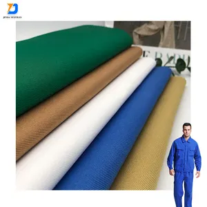 Jinda wholesalers cotton 140 gsm drill raw material cotton rib knit tela polyester fabric