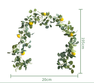 Décorations de noël guirlande de feuilles de cyprès artificielles décoration de la maison guirlande de noël arbre de noël décoration en rotin - Product Image 3