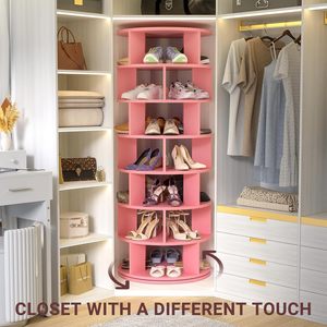 Ou Shumei 360 Degree Rotating <b>Shoe</b> <b>Rack</b> Multi Story Space Saving Freestanding <b>Storage</b> For Home Entrance - Product Image 5