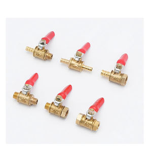 宝塔气动铜球阀，带红色手柄小阀门开关G1/8 G1/4 G3/8 G1/2 G1/4 G3/8通水管应用 - Product Image 4