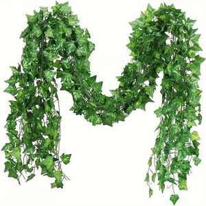 Artificial Ivy <b>Leaves</b> Vine 6FT Green Faux Plant Hanging Garland <b>Wall</b> <b>Decoration</b> Indoor Outdoor Greenery - Product Image 5