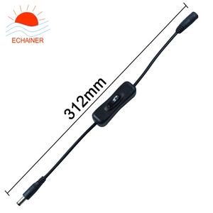 Connecteur de prise de commutateur d'alimentation cc de haute qualité 5.5X2.1mm avec interrupteur à bouton pour bande de LED, câble mâle/Fele à 2 broches - Product Image 4