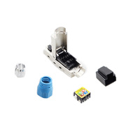 Connettore Modulare RJ45 Cat8 FTP Schermato con Guscio in Lega di Zinco, Pin IDC Femmina Placcato Oro in Bronzo Fosforoso T568A/B - Prezzo all'Ingrosso di Fabbrica
