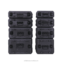 Boîtier d'expédition de vol de serveur Mobile en matériau PE dur moulé par soufflage du fabricant chinois 2U 3U 4U 6UShock Mount Rack Case en plastique