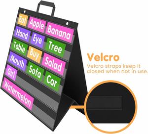 Pizarra de Bolsillo Plegable Grande, Resistente y Multifuncional, para Suministros de Aula, Negra, de Doble Cara, para Mesa, para Enseñanza - Product Image 3