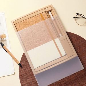 Promotional A5 Soft Cork <b>Notebook</b> for Trade Shows Educational Events Seminars Gift Box <b>Notebook</b> <b>Set</b> - Product Image 6