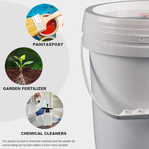 Seau d'emballage rond <span class=keywords><strong>en</strong></span> PP robuste de 5 litres, épaisseur <span class=keywords><strong>60</strong></span> MIL, avec impression personnalisée du logo IML - Product Image 3