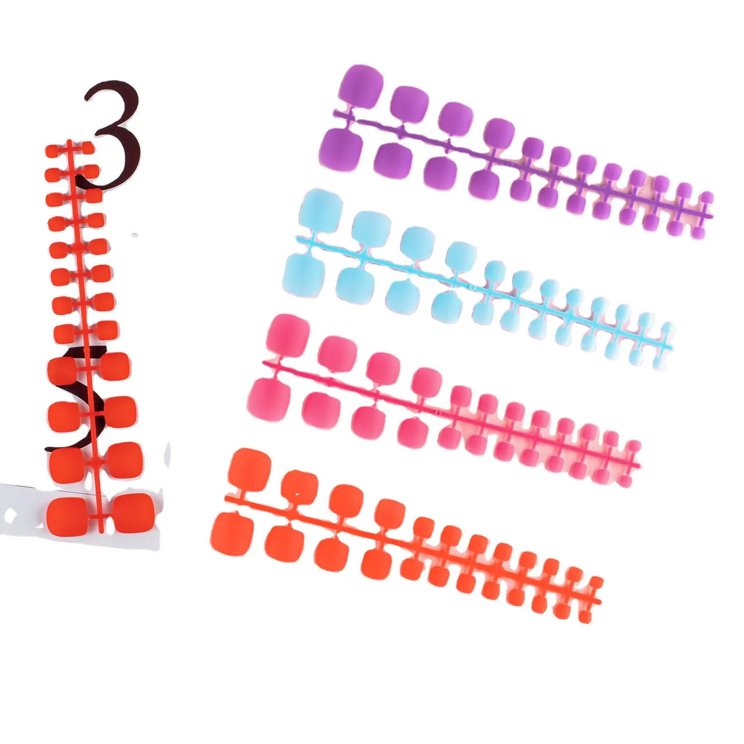 ورقة الأعلى مبيعاً NA0773 بها 24 قطعة أظافر أصابع ملونة اصطناعية غير لامعة أظافر أظافر سادة بسيطة ملونة أطراف أظافر اصطناعية