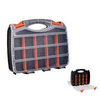 Boîte de rangement multi-compartiments pour composants et pièces de quincaillerie avec couvercle transparent, pour l'organisation des accessoires d'atelier