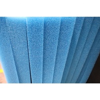 Filtro de agua de poliuretano reticulado azul, espuma de celda abierta para acuario, esponja para pecera
