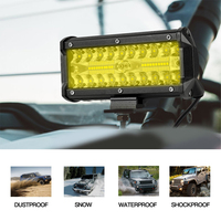 Barre de lumière de travail Led 120W de 7 pouces, lumière de conduite de voiture pour camion tout-terrain 4Wd 4X4 Uaz Suv Atv moto rampe 12V 24V Auto Led lama