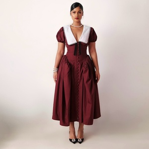 Vestido de Fiesta para Mujer, Estilo Europeo Americano, Corte en A, Manga Regular, Cintura Natural, Color Negro, Largo hasta el Suelo, Moda Francesa 2026 - Product Image 4