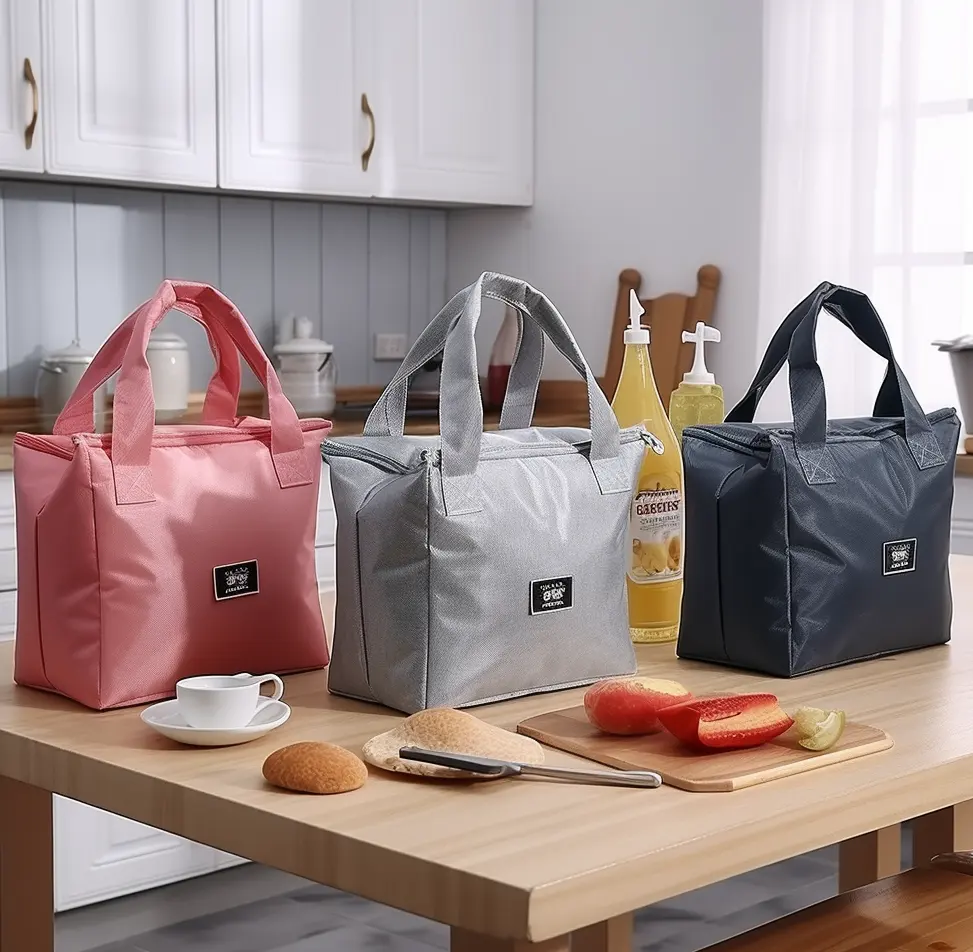 Nieuwe Mode Ronde Oxford Draagbare Geïsoleerde Lunchtas Thermisch Voedsel Picknick Lunchtas Vrouwen Mannen Kinderen Koelbox Tassen