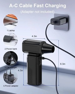 Nouveau ventilateur violent 180000 tr/min, souffleur turbo sans balais, puissant souffleur d'air, aspirateur de poussière, charge Type-C, vents forts 54 m/s - Product Image 6