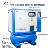 200 L 300 L 400 L 500 L Compresseur d'air industriel électrique rotatif à vis Compresseur d'air intégré 4 en 1 Sécheur d'air combiné