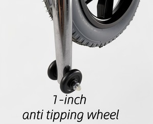 Silla de Ruedas Eléctrica <span class=keywords><strong>Plegable</strong></span> Resistente y Cómoda, Capacidad de Carga de 130 kg, Motor de Doble Escobilla, Rueda Antivuelco, Rueda de PU Gruesa, Acero - Product Image 4