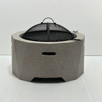 JAS KL-03 Brasero extérieur en acier thermolaqué de haute qualité au design moderne et épuré, 1500W, accessoires pour brasero