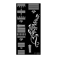 Pochoirs de tatouage de dessin temporaire au henné réutilisables de beauté de prix usine pour la main