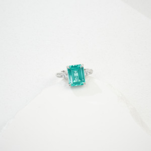 Classic 925 <b>Silver</b> Paraiba Color Green <b>Garnet</b> <b>Ring</b> for Daily Wear - Product Image 2