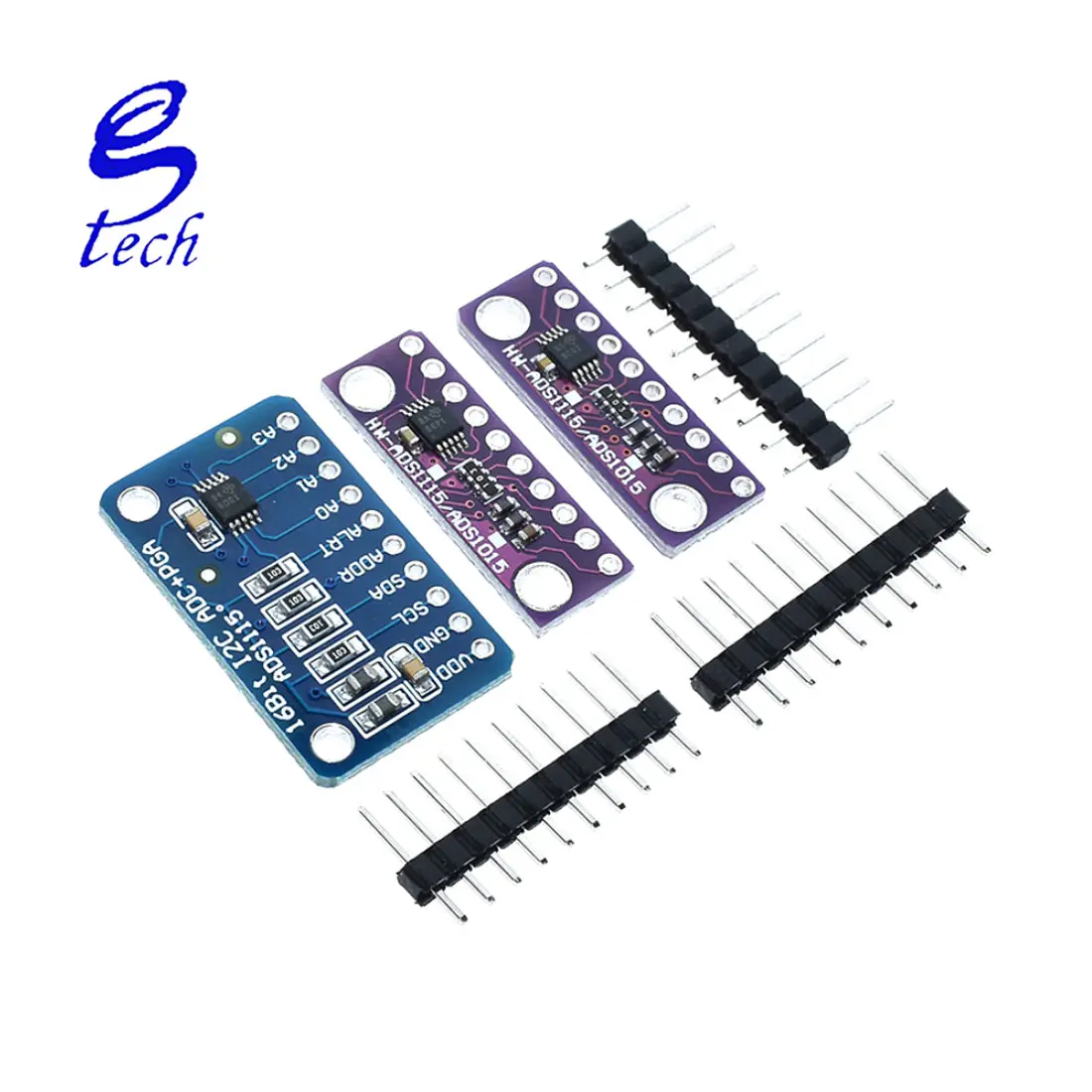 Hot Original Electronic Components 16 Bit I2C ADS1115 ADS1015 Module ADC 4 channel with Pro Gain Amplifier 2.0V to 5.5V