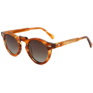 Novo Retro Redondo Unisex Vintage Sun Glasses Sunglasses