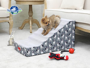 Escaleras para Mascotas Cuadradas de Primera Calidad, Duraderas, Antideslizantes, con Espuma Viscoelástica Ortopédica y Funda Extraíble para Camas Altas - Product Image 4