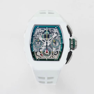Reloj de Carreras de Cerámica Blanca de Primera Calidad Profesional, Cristal Personalizado, Reloj Mecánico para Hombre Resistente al Agua - Product Image 1