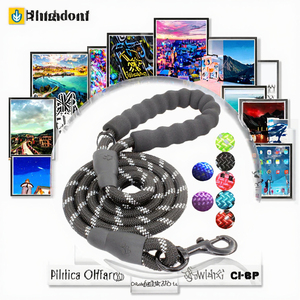 Ready Stock Luxury Nylon Reflective <b>Dog</b> <b>Leash</b> Custom Medium Large <b>Dogs</b> Fashion Adjustable Solid Free Strong Classic Cartoon - Product Image 2