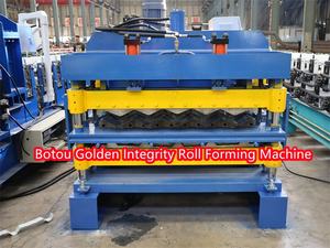 Venta directa de fábrica Venta caliente Azulejo de metal de alta calidad Hoja de techo de acero firme Azulejo esmaltado Hoja de techo Máquina formadora de rollos - Product Image 6