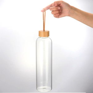 Botella de agua portátil de vidrio de borosilicato alto de 550ml con asa Tapa de bambú Sin BPA para una <span class=keywords><strong>vida</strong></span> <span class=keywords><strong>saludable</strong></span> - Product Image 5