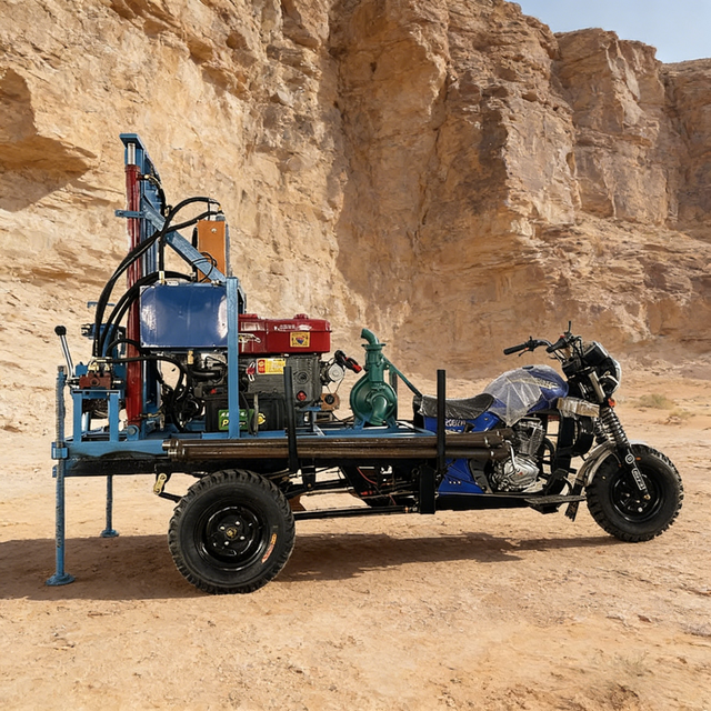 78KW Diesel Powered 300M Deep Water Well Drilling Rig Heavy Duty Wheeled Rotary Borehole Industrial Use Motor Easy Operation