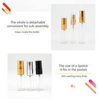 Botol tabung tarik aluminium, botol kaca sampel kecil perjalanan, botol kaca parfum, cincin aluminium, botol tabung tarik 10ml 6ml, dapat digunakan kembali