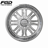 Jantes forgées polies sur mesure 20x10 22x12 22x14 24x12 24x14 26x12 8x180 8x170 8x6.5 pour F-250 F-350 Sierra RAM 2500 3500 Titan
