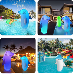 LGM Gobelet Design Lumineux Jouets de piscine Enfants Adultes Dauphin gonflable Jouets debout sur l'eau - Product Image 2