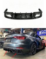 Diffuseur arrière en fibre de carbone sèche style SD pour kit carrosserie Audi S4 B9, lèvre de pare-chocs arrière, diffuseur 2017-2019