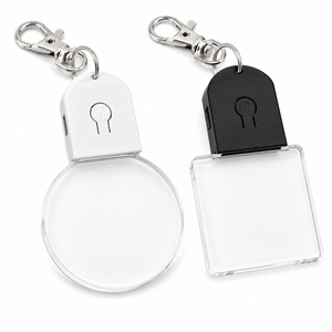 Llavero Luminoso Personalizado, Precio de Fábrica, 7 Colores, Recargable por USB, Láser Holográfico 3D, Acrílico, LED, ODM - Product Image 2