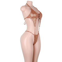 En gros Combinaisons de clubwear à lacets en tissu doré à effet écailles de sirène, style string, pour performance DJ en boîte de nuit, scène et rave