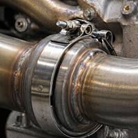 Universell Passende Edelstahl Metrisch/Zoll Verstellbare V-Band Verschraubte Flanschklammer-Set für Dieselmotor-Auspuffrohr