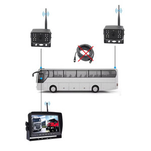 Sistema de cámara de camión inalámbrico de 7 pulgadas y 2 canales, cámara de visión trasera/frontal inversa, IR visión nocturna, 1080P, resistente al agua, resistente al agua - Product Image 5