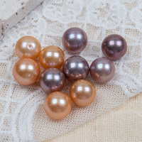 Perles d'eau douce rondes de 10-11 mm, couleur Edison, haute brillance, en vrac, pour la fabrication de bijoux, vente en gros