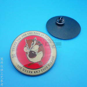 Insignia Personalizada de Animal de Dibujos Animados, de Aleación, Color Níquel Negro, Recuerdo, Regalo Empresarial, Hebilla de Mariposa, Hecho a Mano - Product Image 2