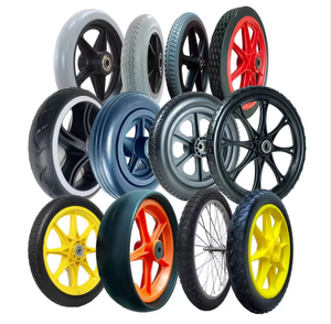 Roue en mousse PU anti-crevaison <span class=keywords><strong>pour</strong></span> <span class=keywords><strong>chariot</strong></span> à granulés, <span class=keywords><strong>chariot</strong></span> agricole, remplacement de roue de brouette sans chambre à air, sans perforation - Product Image 4