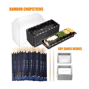 Récipient de nourriture à emporter Plateaux à sushi avec couvercles Boîte d'emballage à emporter de sushi en plastique jetable - Product Image 6