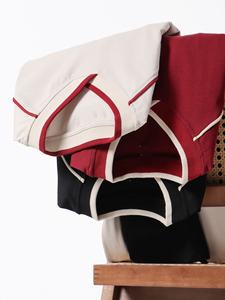 Camiseta de hombre de color de contraste con cuello en V-Look de dos tonos de moda con material ligero, ideal para el verano, ropa de calle - Product Image 6