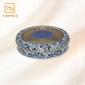 กระป๋องดีบุกทรงกลมพิมพ์ลายตามสั่ง พร้อมฝาปิดใส PVC/PET สำหรับบรรจุภัณฑ์ขนม ลูกอม คุกกี้ - Product Image 4